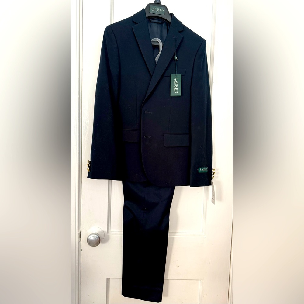 NWT Ralph Lauren Boys Navy Suit Size 12R